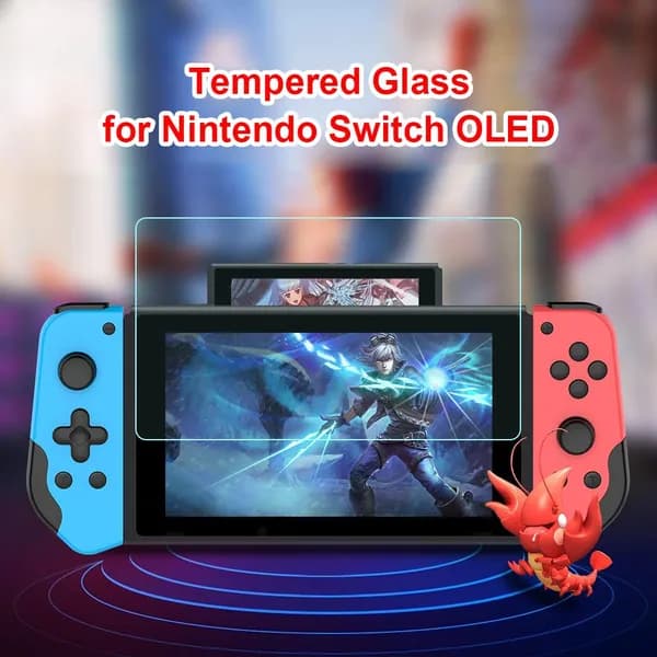 Защитное стекло для Nintendo Switch OLED, 9H, ударопрочное