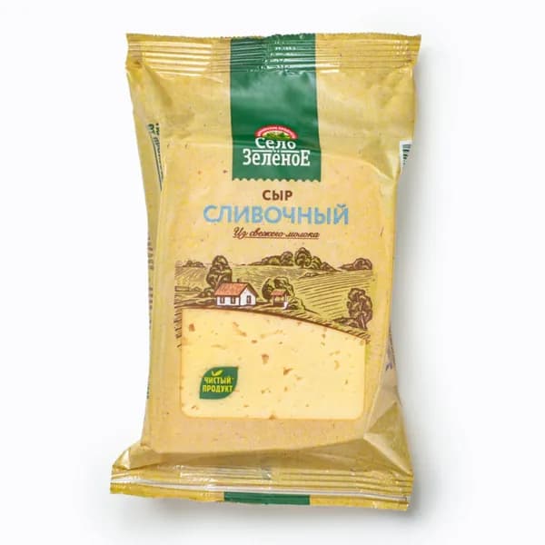 Сыр  Сливочный 50% 200 г, Село Зеленое