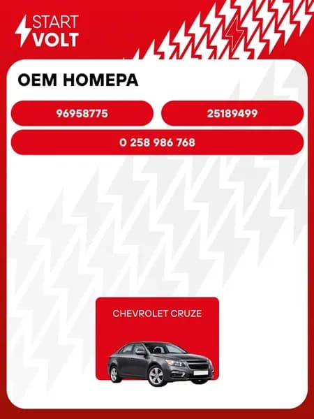 Датчик кислорода лямбда зонд для Chevrolet Cruze