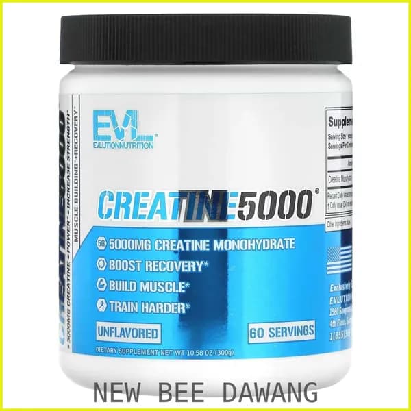 Креатин моногридрат EVLution Nutrition, CREATINE5000, без вкусовых добавок, 300 г ZARA