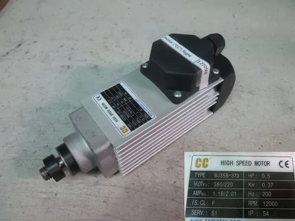 Электродвигатель правого вращения 0.37 kW 12000rpm для кромкооблицовочного станка (фрезерный узел)