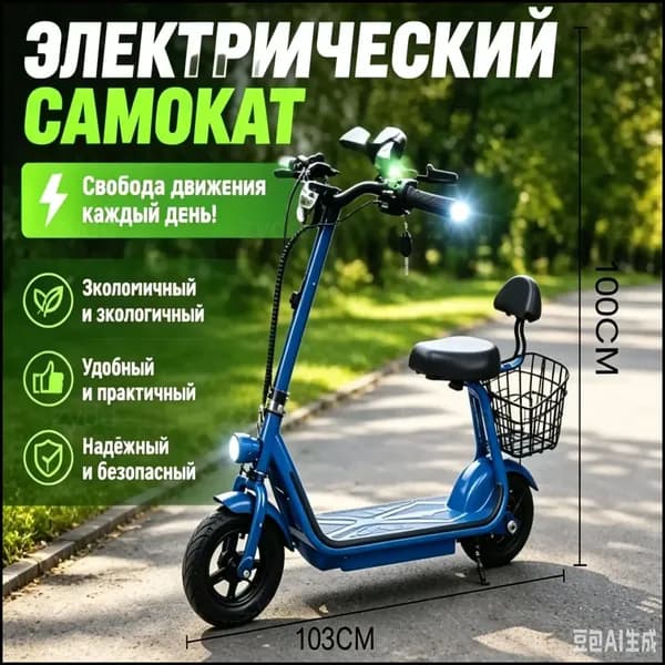 Электросамокат YUTLADBKT, синий
