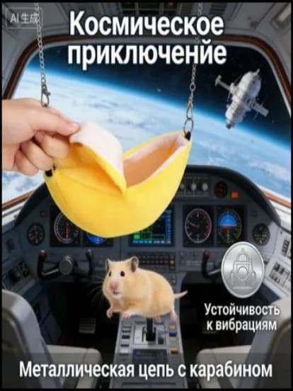 Гамак домик для крыс грызунов банан 20 см