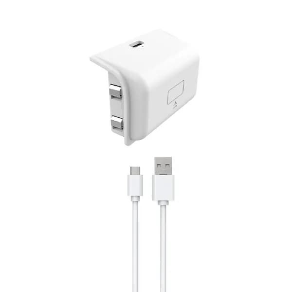 Аккумуляторная батарея для геймпада Xbox Series S X Аккумулятор белый 1200mAh + зарядный кабель Type-C USB 3 метра