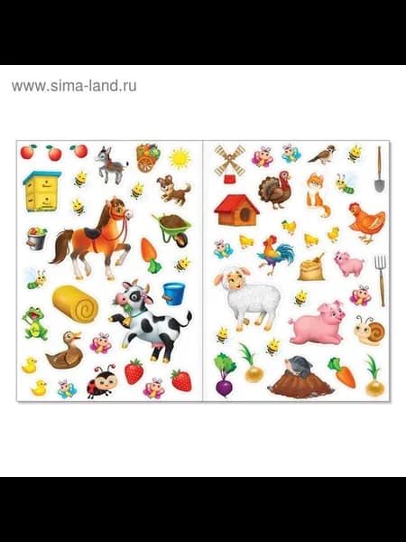 Развивающие многоразовые наклейки для малышей