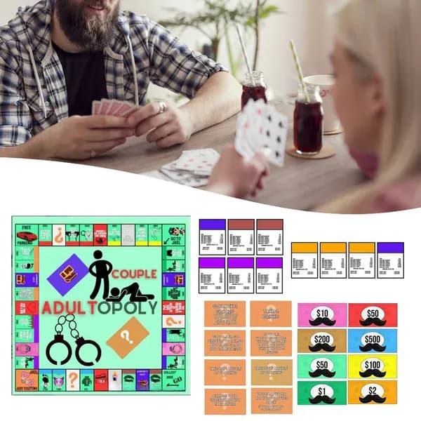 Настольная игра для пар Adult Couple Game Night с игровым полем, карточками и фишками