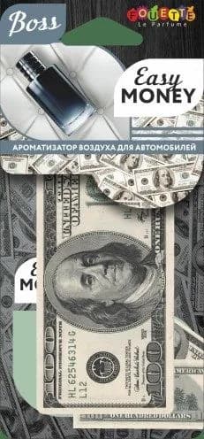 Освежитель (ароматизатор) подвесной картон Easy Money "Купюра 100" Boss