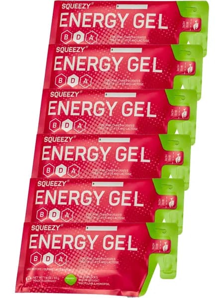 Энергетический гель с электролитами SQUEEZY ENERGY SUPER GEL 6 x 33 г, без вкуса
