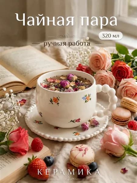 Чайная пара чашка с блюдцем 320 мл