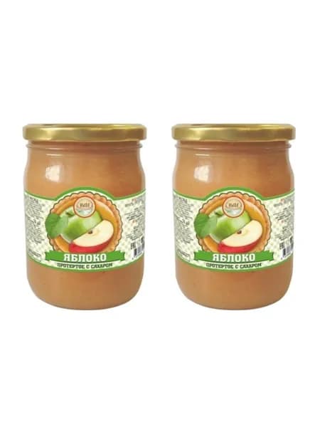 Яблоко Импа протертое с сахаром, 620 г, 2 шт