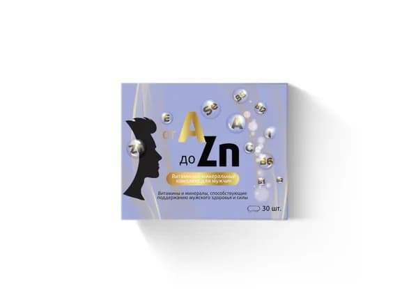 ВИТАМИННЫЙ КОМПЛЕКС A-Zn ДЛЯ МУЖЧИН таб 900мг №30 Квадрат-С