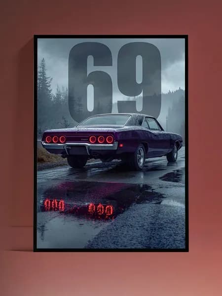 Постер на стену Dodge Charger без рамы (29,7х42см)