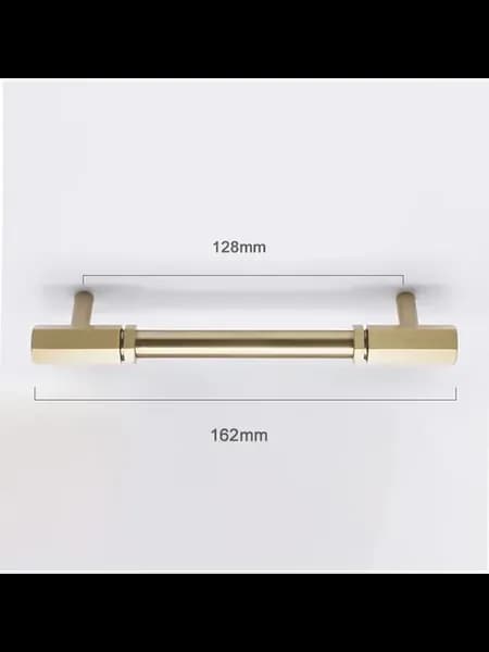 Ручки для шкафов латунные шестигранные 128 мм, C-080