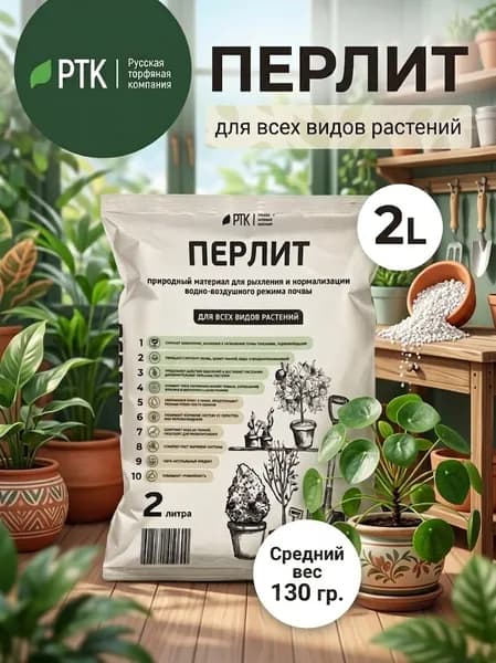 Перлит для растений 2 л для добавки в грунт