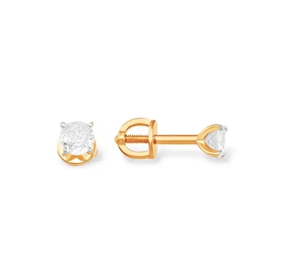 GOLDEN EAGLE Серьги ювелирные Золото красное 585 пробы