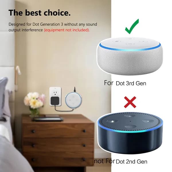 Кронштейн для Amazon Echo Dot 3-го поколения с функцией управления кабелями