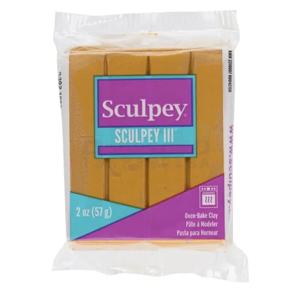 Полимерная глина Sculpey III 1086 цвет золотой 57 гр.