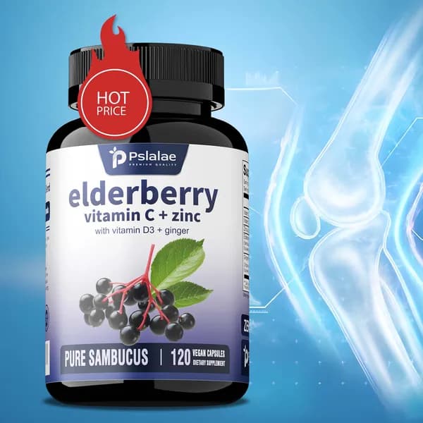 Капсулы Pslalae Elderberry (120 веганских) поддерживают и укрепляют иммунную систему человека.