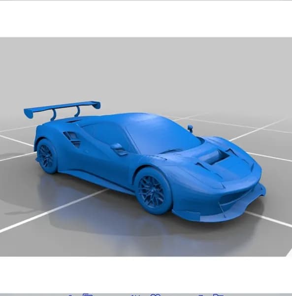 Ferrari 488 Race Car. Масштабная модель 1:72.