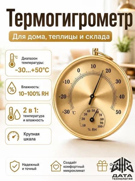 Датчик температуры и влажности, измерительный прибор для внутреннего дома, детской комнаты, настенный аналоговый термометр