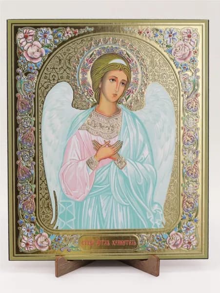 Икона на оргалите 15x18 (тисн), 001 Ангел Хранитель