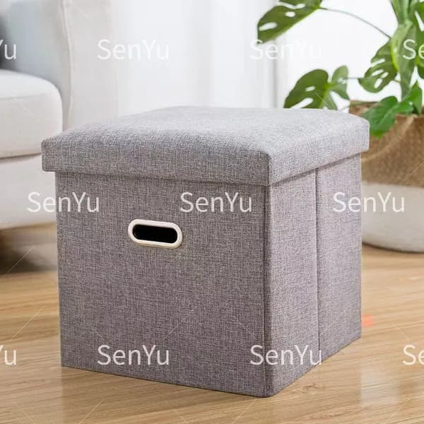 Пуф, Лён, Текстиль, 31х31х31 см