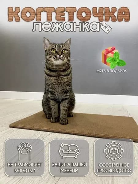 Когтеточка для кошки напольная лежанка