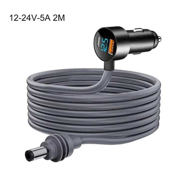 Автомобильное зарядное устройство 3-в-1 с двумя мини-USB портами для Starlink, кабель питания 12 24 В постоянного тока.