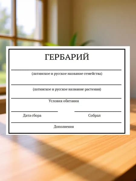 Термоэтикетка Гербарий