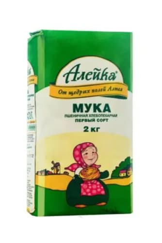 Алейка Мука пшеничная хлебопекарная, Первый сорт, 2 кг