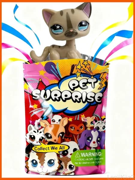 новая модельPet Shop #468,лпс игрушки,Короткошерстная кошка,подарок для девочки(С упаковочным пакетом)