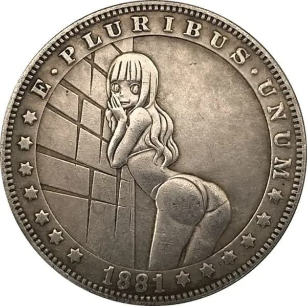 40*3mm Двусторонняя памятная монета для сексуальной женщины