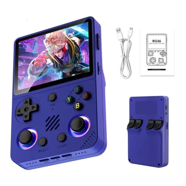 Ретро-игровая консоль с 3D-экраном, аметист - 64G
