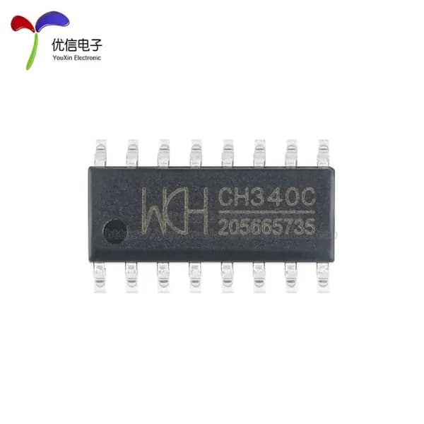 1 штука микросхемы CH340C SOP-16 USB-последовательного порта с встроенным кварцевым осциллятором.