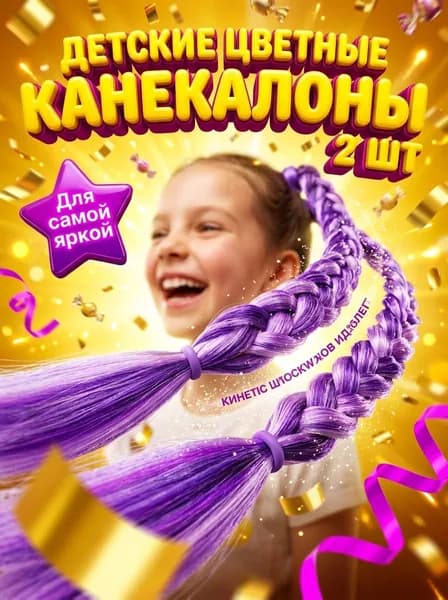 Детские канекалоны на резинке, 2 шт.