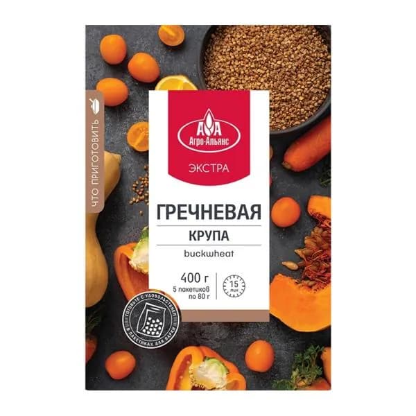Крупа Агро-Альянс Гречневая ядрица 400г
