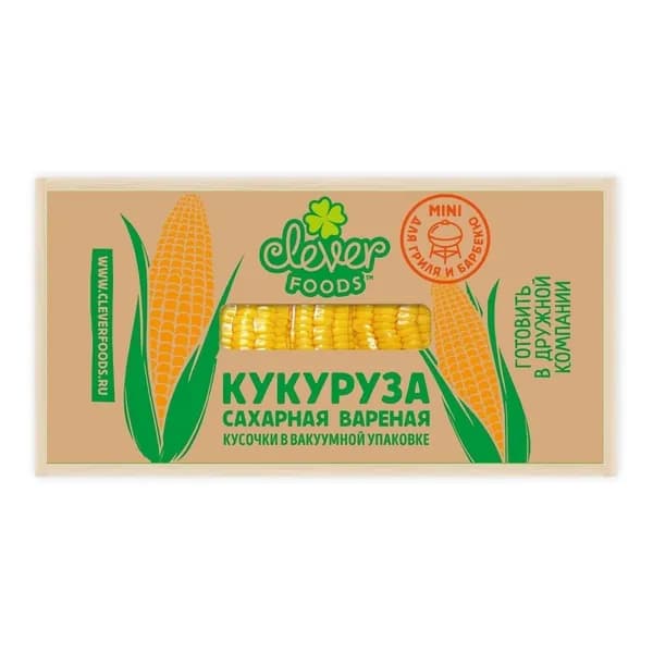 Кукуруза Clever foods вареная охлажденная 240 г