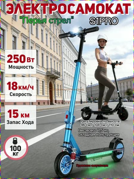 Электросамокат zdvJ_4091465605-CHRL, голубой