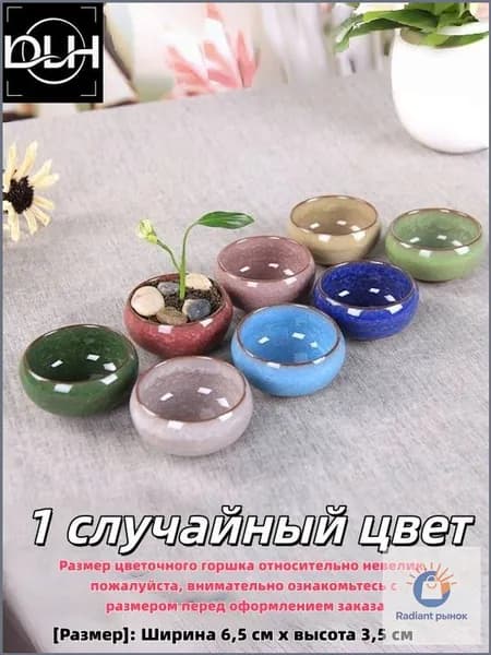 Кашпо 3.5 см, 1 шт, цвет коричневый