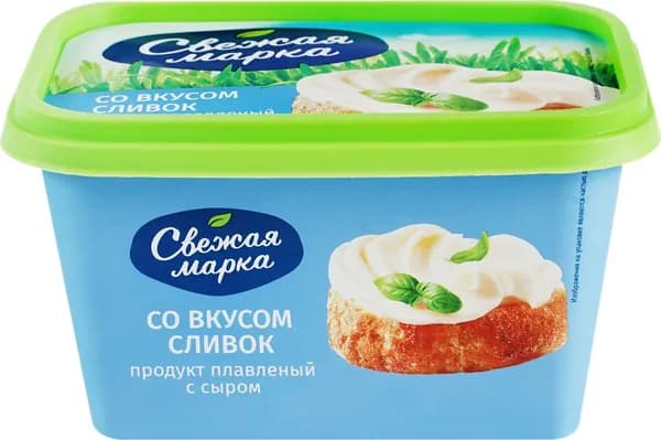 Продукт плавленый с сыром СВЕЖАЯ МАРКА со вкусом сливок 60%, с змж, 350г 3 шт.