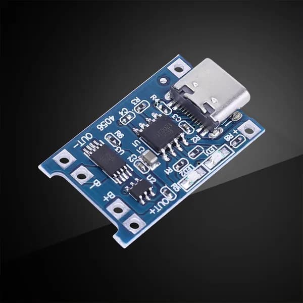 Модуль зарядки TP4056 для Li-ion, USB-C, защита от перезаряда/переразряда, 5 шт.
