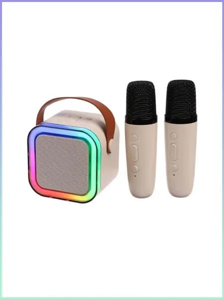 Колонка караоке беспроводная 2 микрофона Bluetooth