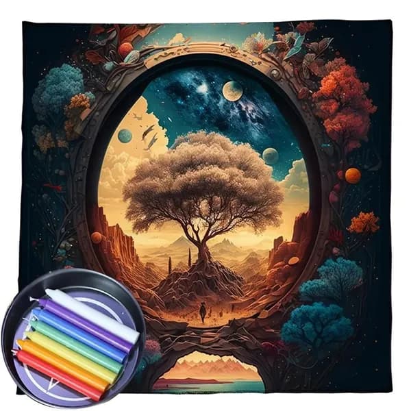 Скатерть для карт Таро Древо жизни , - 349 50х50см