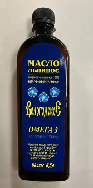 Льняное масло "Вологодское" "Компас здоровья", 500 мл