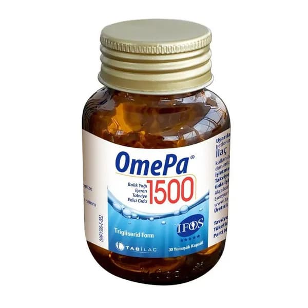 OmePa Биологически активная добавка к пище с рыбьим жиром 1500 мг, 30 мягких капсул