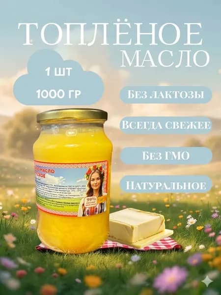Топленое масло 1000г. 1шт