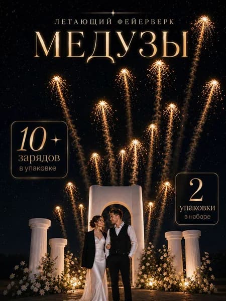 Фейерверк летающий "медузы" 2 шт в наборе