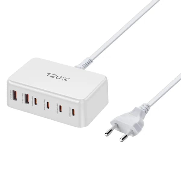 120 Вт, Общее напряжение, 4 типа c 2 USB, порт PD120W для беспроводной связи