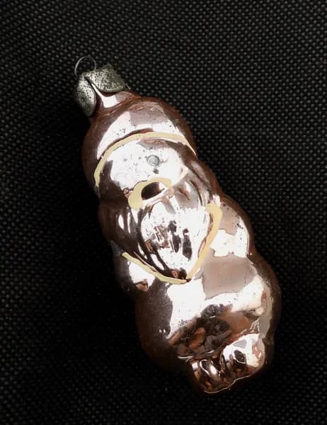Елочная игрушка ДЕД МОРОЗ стекло 1960-е гг