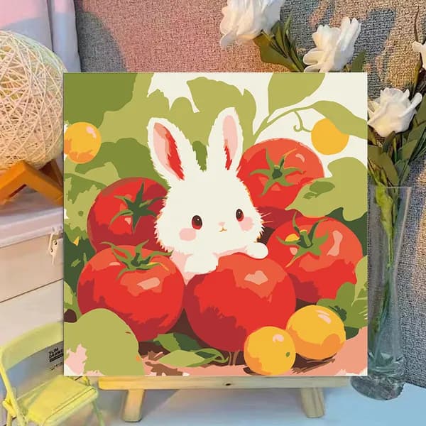 Картина по номерам, 20x20 CM, Кошки и собаки,Мультфильмы, подарки для детей, декомпрессия